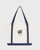 The Mercer Canvas Bag | White/Blue