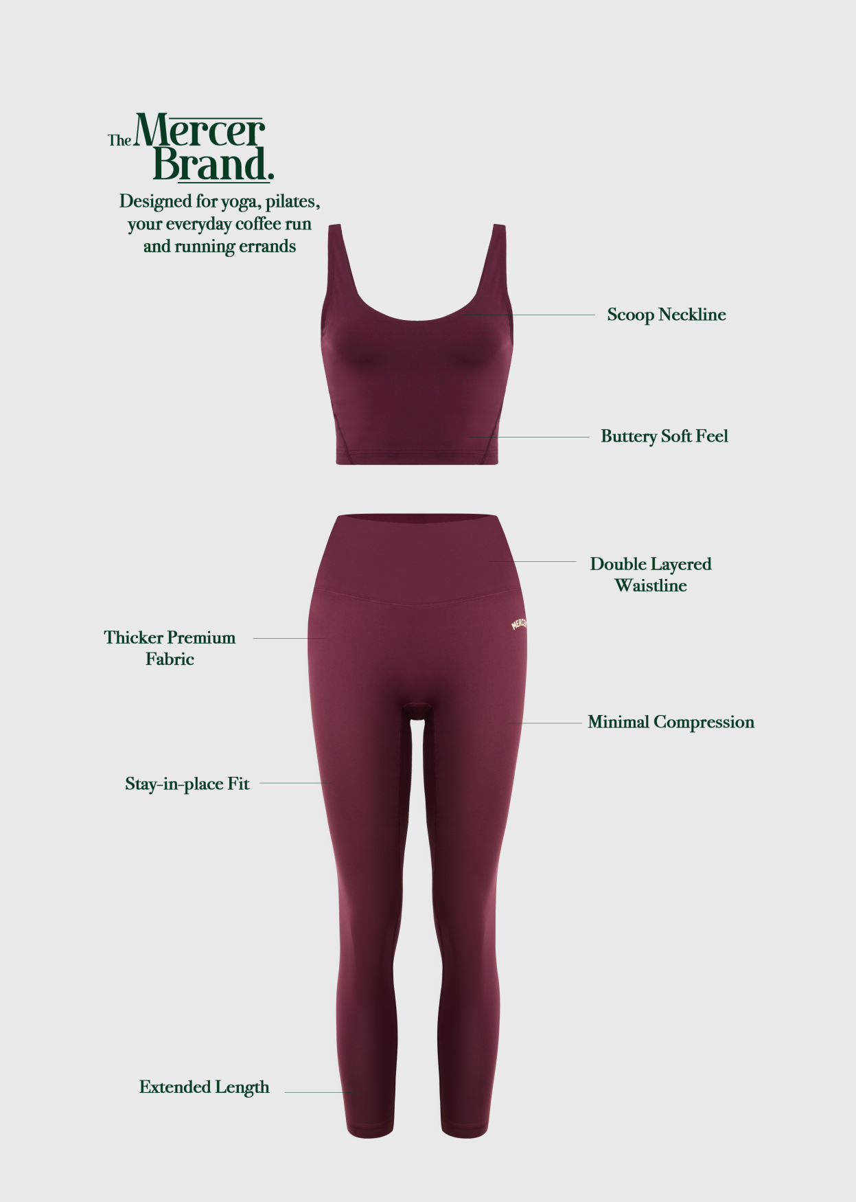 The Mercer Legging W | Bordeaux