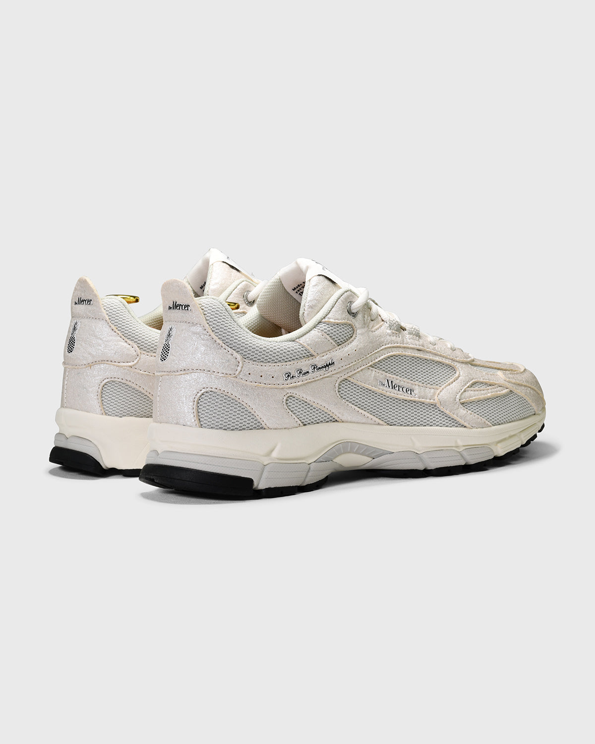 the mercer brand sneaker the re-run pineapple white fully vegan