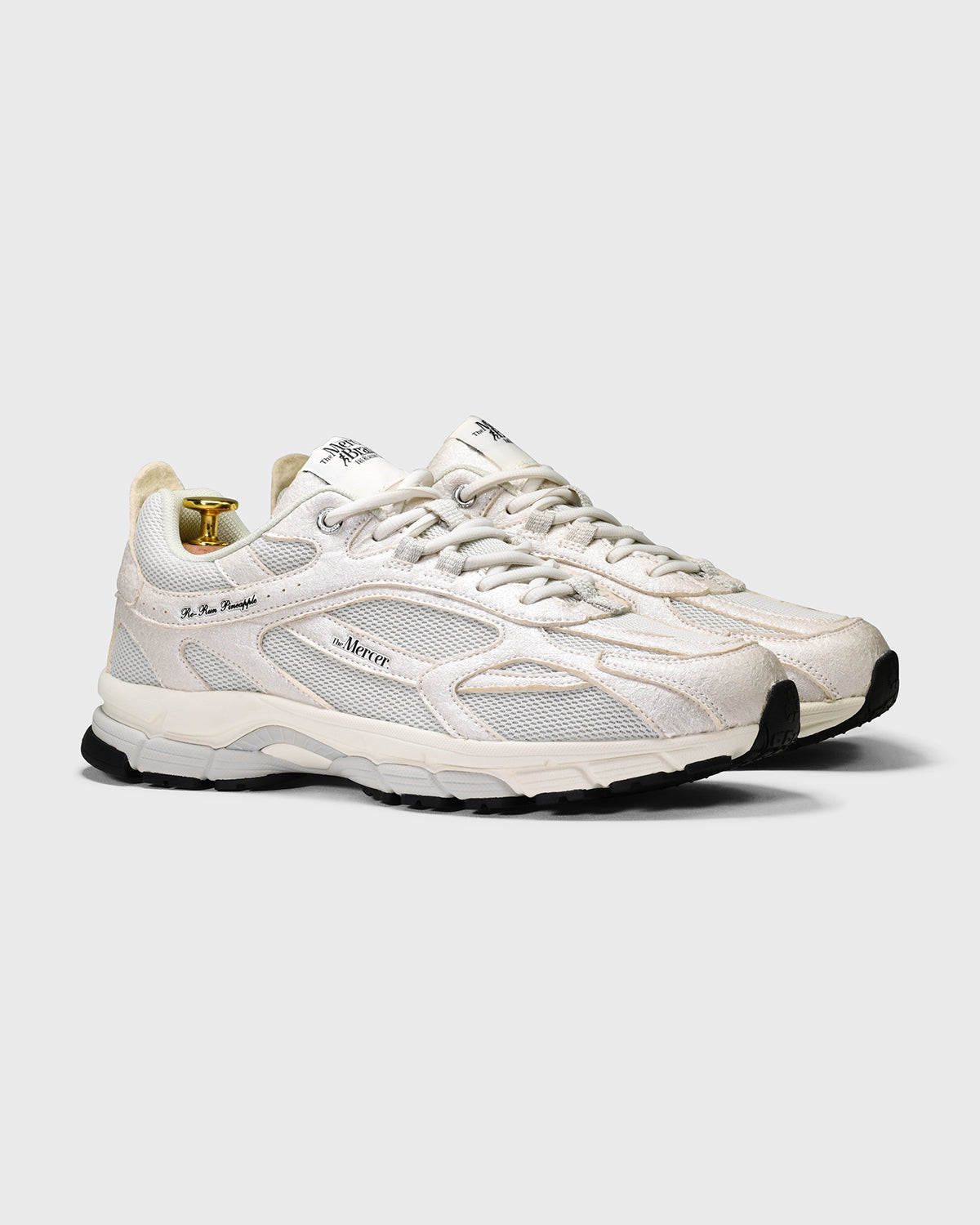 the mercer brand sneaker the re-run pineapple white fully vegan