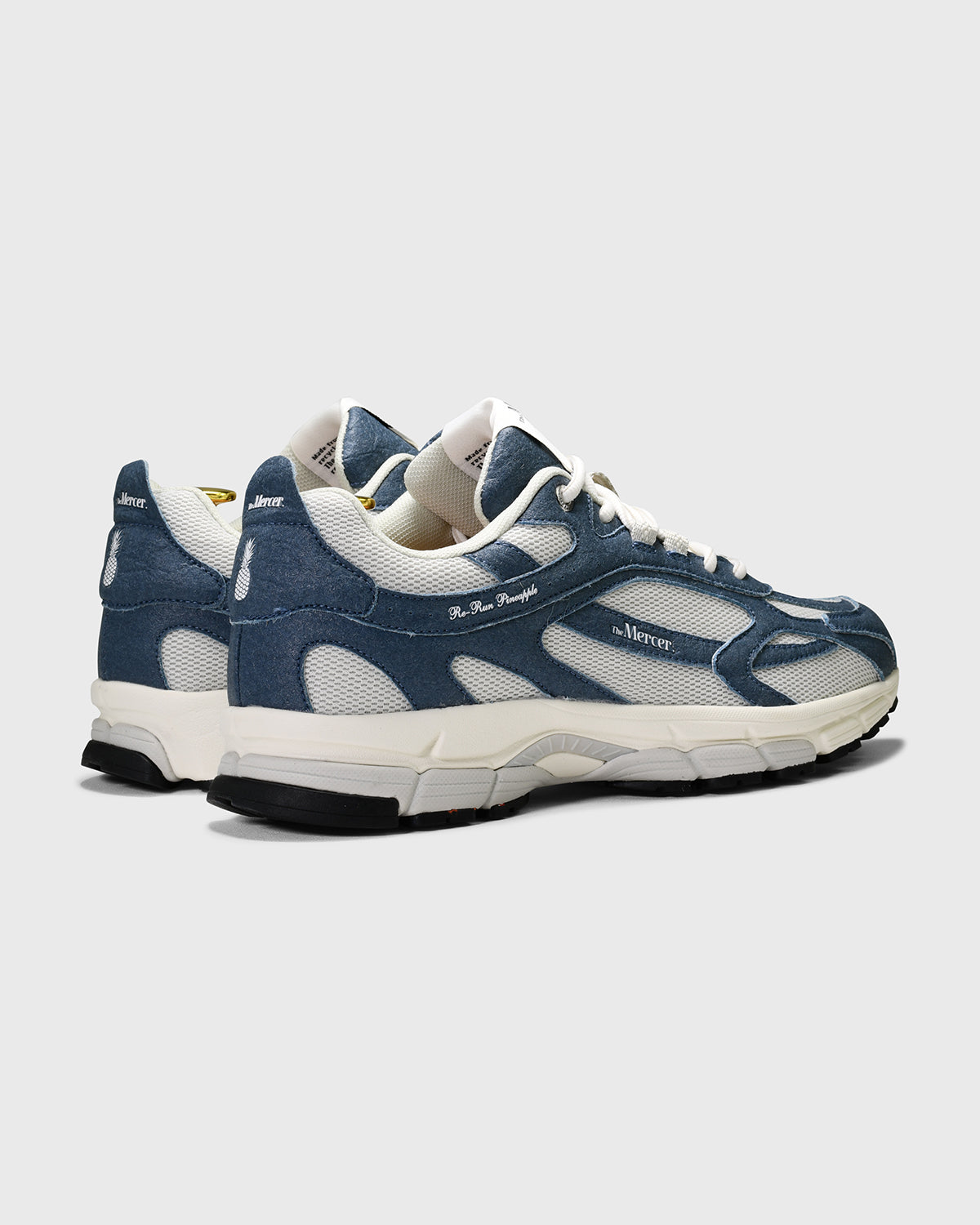 the mercer brand sneaker the  re-run pineapple blue fully vegan 