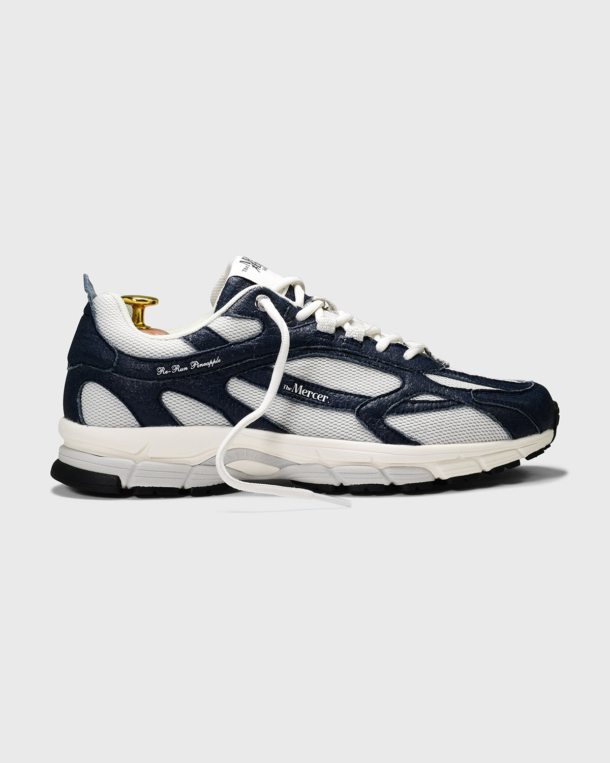 the mercer brand sneaker the  re-run pineapple navy fully vegan 