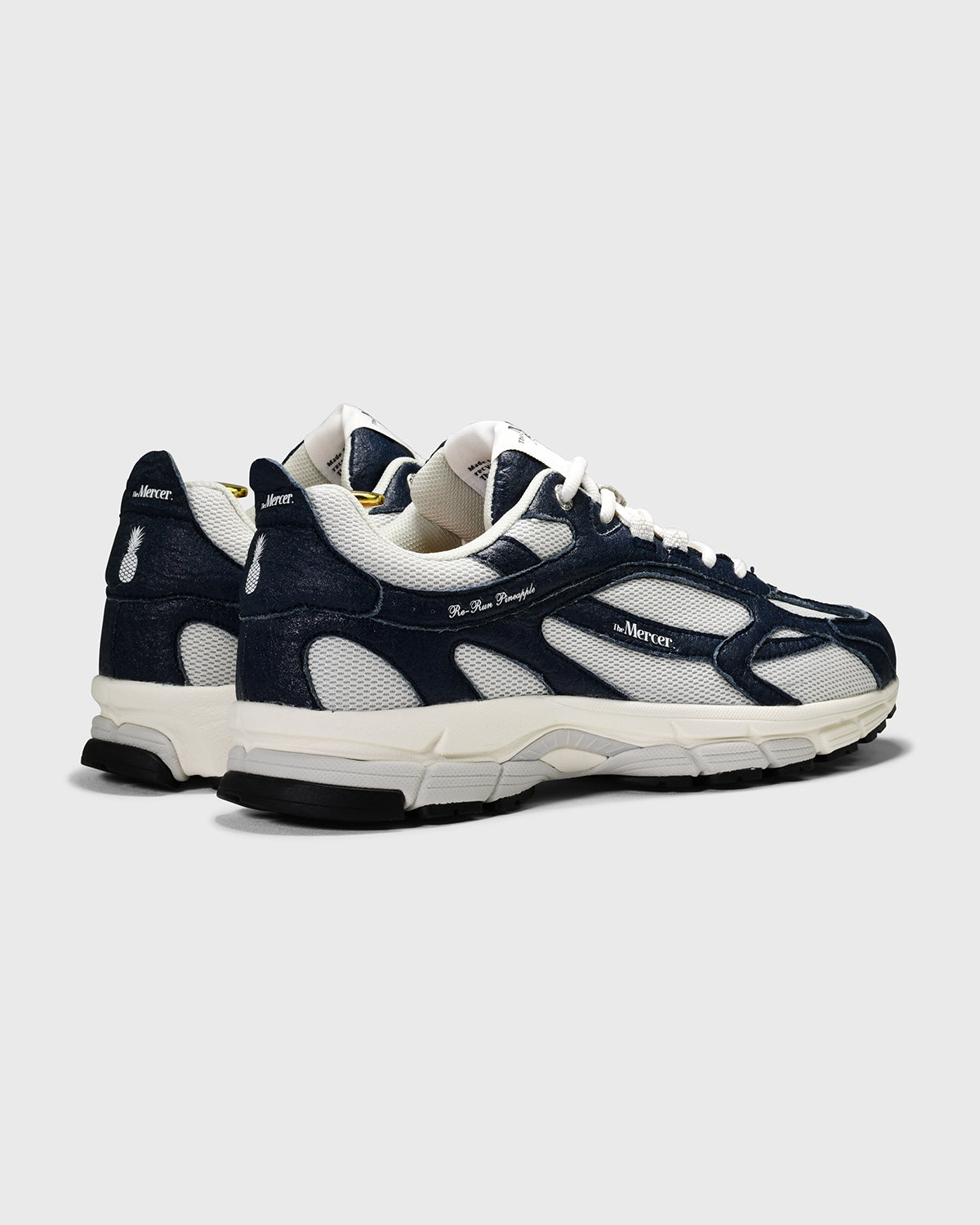 the mercer brand sneaker the  re-run pineapple navy fully vegan 