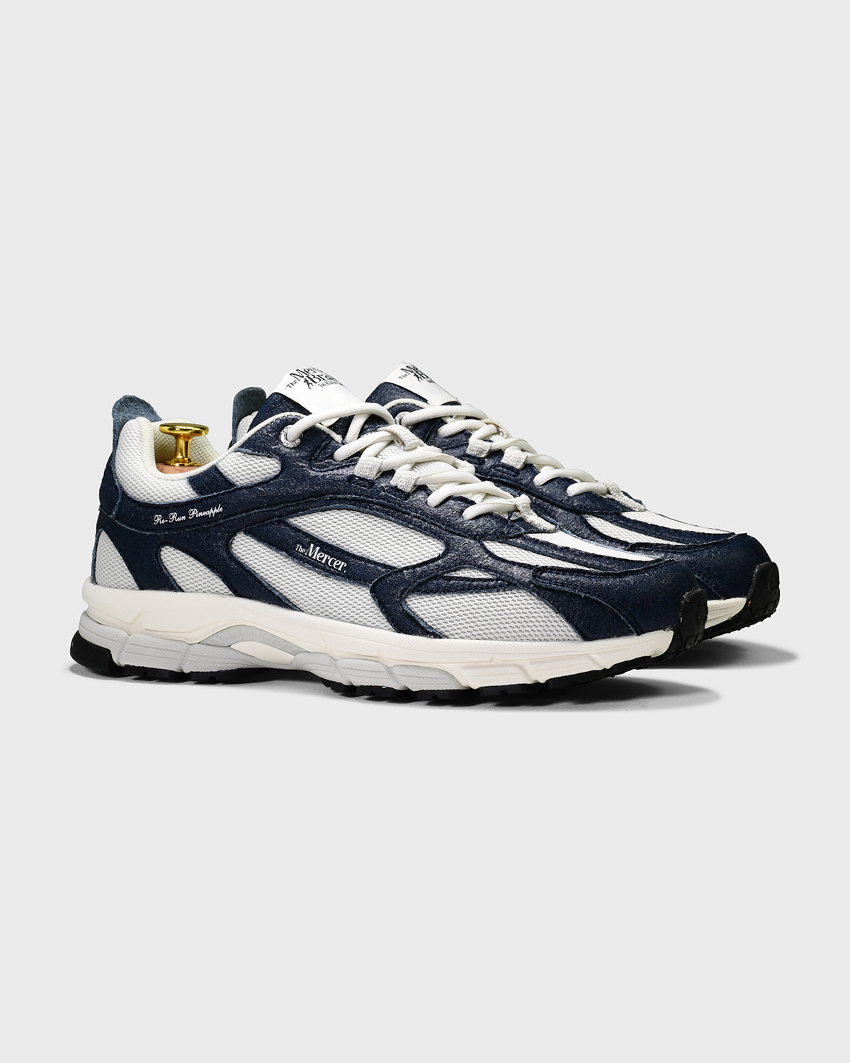 the mercer brand sneaker the  re-run pineapple navy fully vegan 