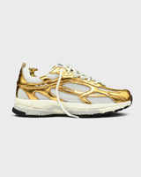 the mercer brand sneaker the re-run pine gold with off white details for women 