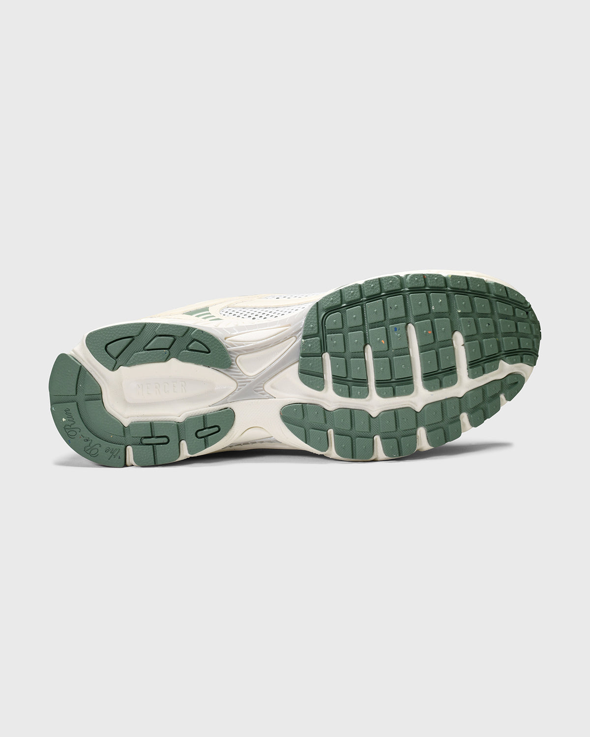 the mercer brand sneaker the re-run cactus white green made from cactus leather fully vegan product photo outsole