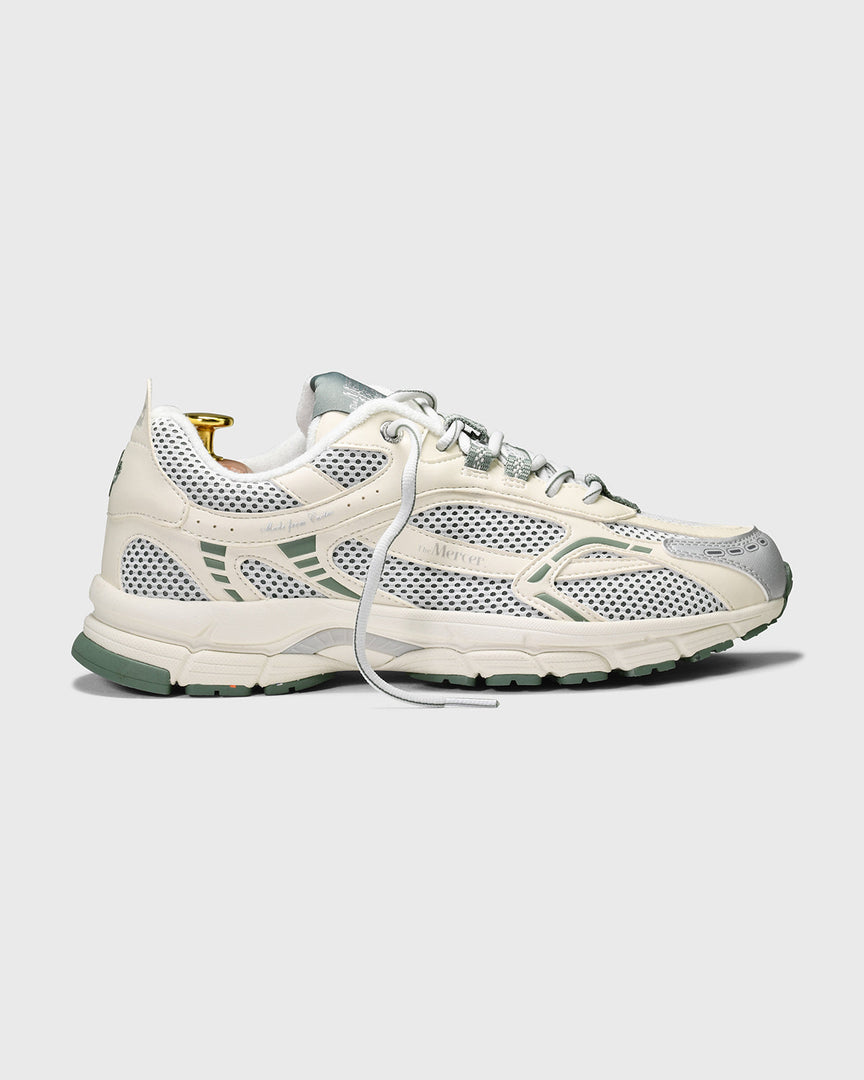 the mercer brand sneaker the re-run cactus white green made from cactus leather fully vegan product photo side