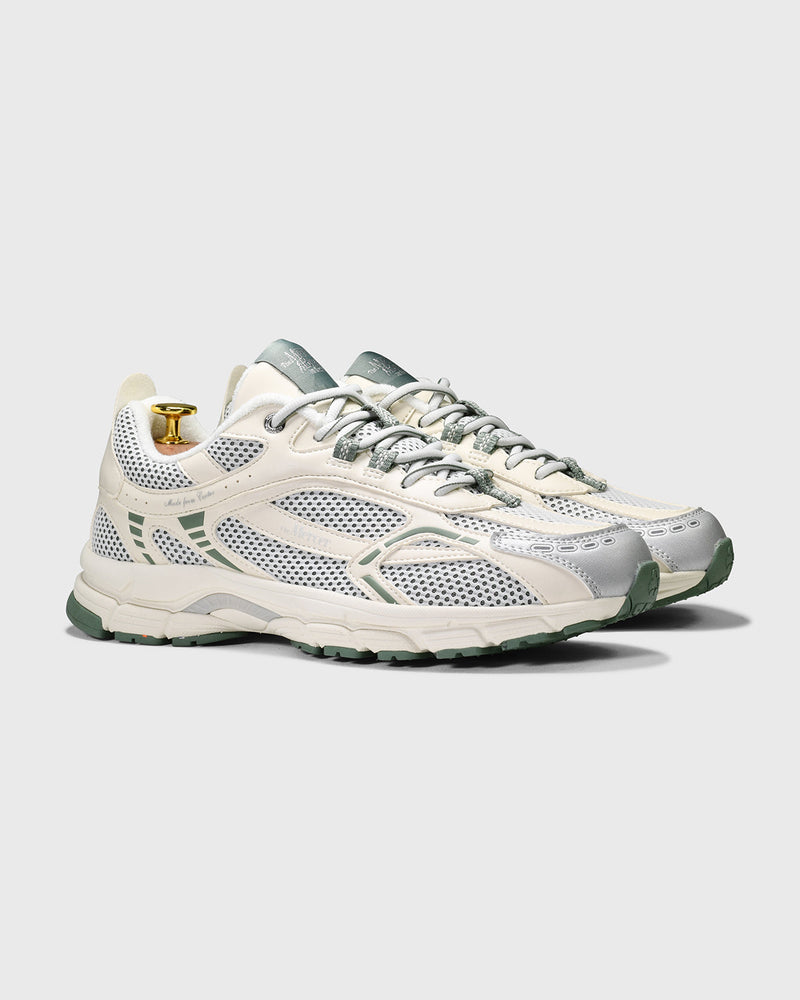 the mercer brand sneaker the re-run cactus white green made from cactus leather fully vegan product photo side