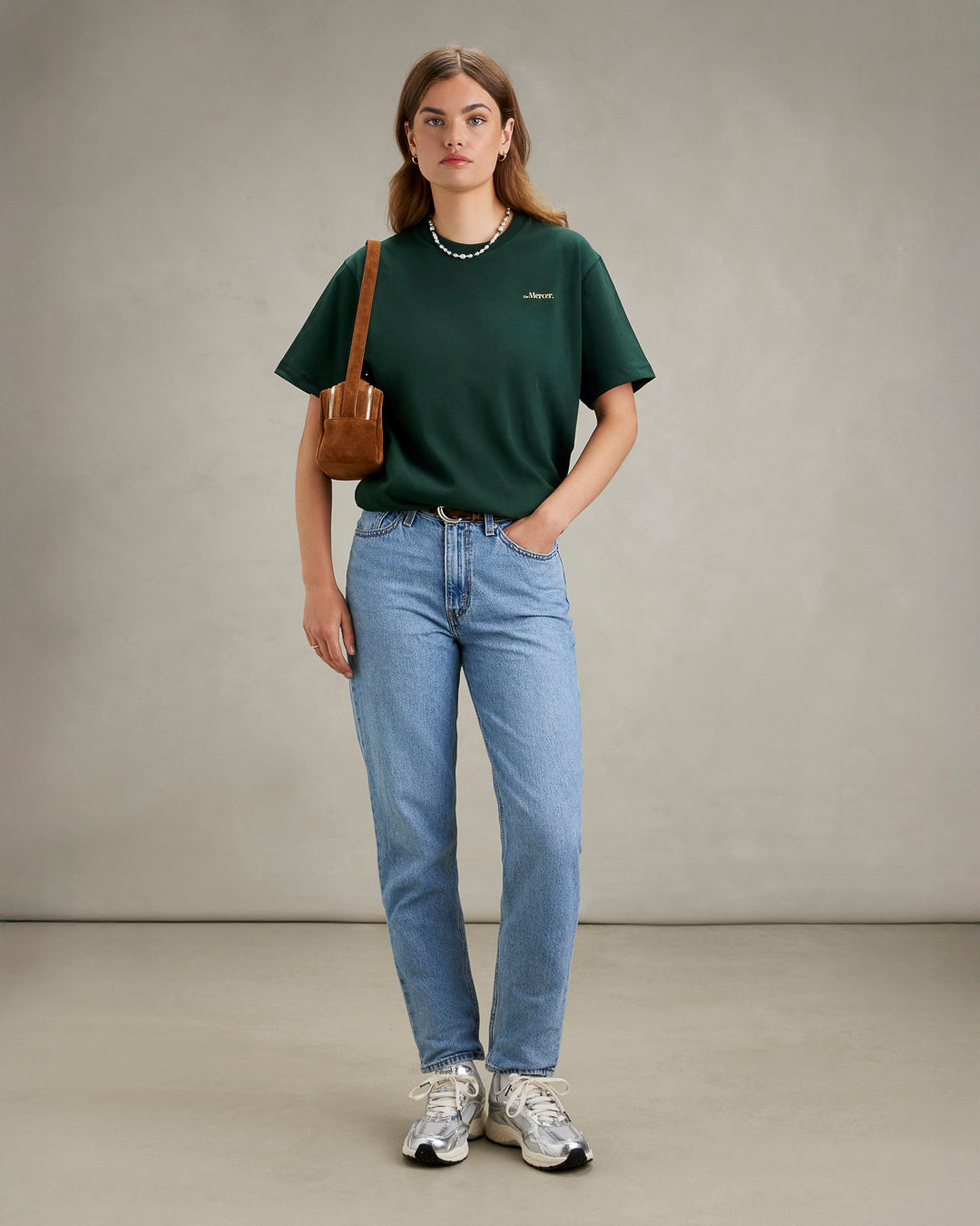 the mercer brand sneaker the re-run cracked silver with off white outsole