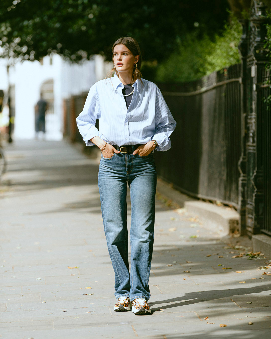 the mercer brand sneaker the re-run leopard with off white mesh and outsole