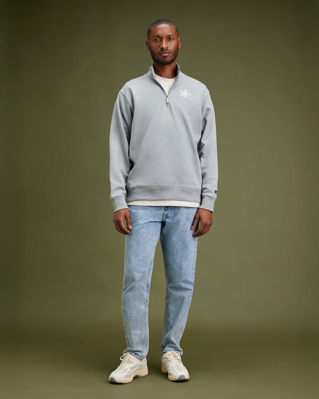 the mercer brand re-run sneaker white with off white sole and perforated leather