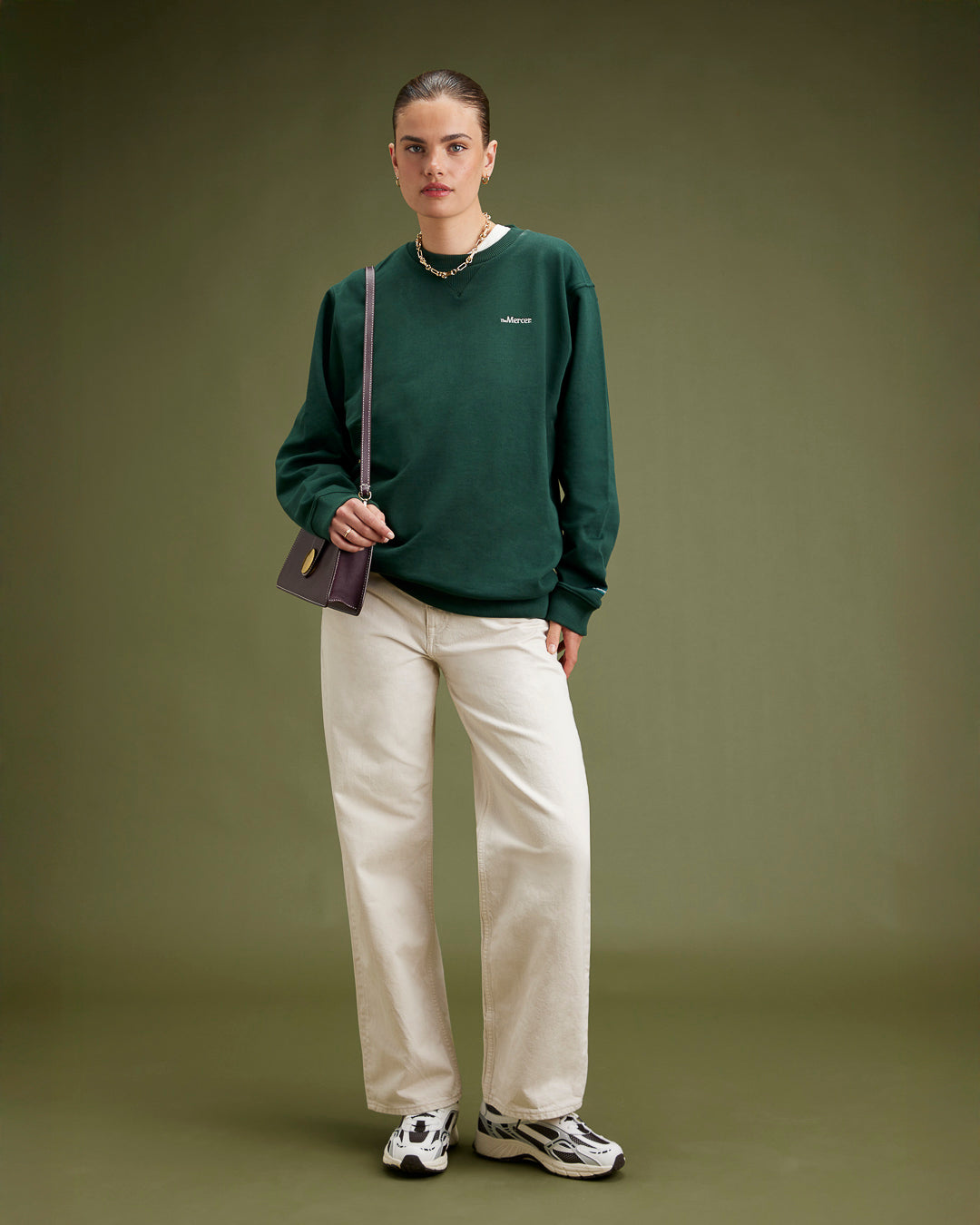 the mercer brand re-run white silver with dark brown details product photo