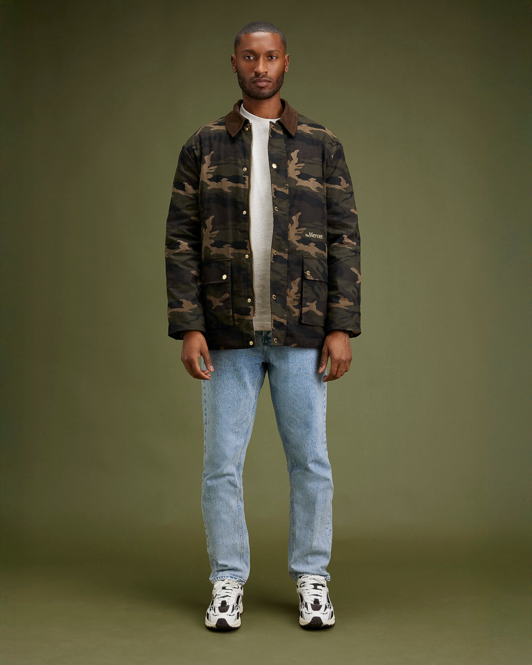 the mercer brand re-run white silver with dark brown details product photo