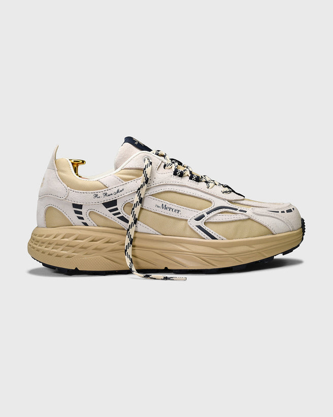 the mercer brand sneaker the re-run max nubuck sand with dark details