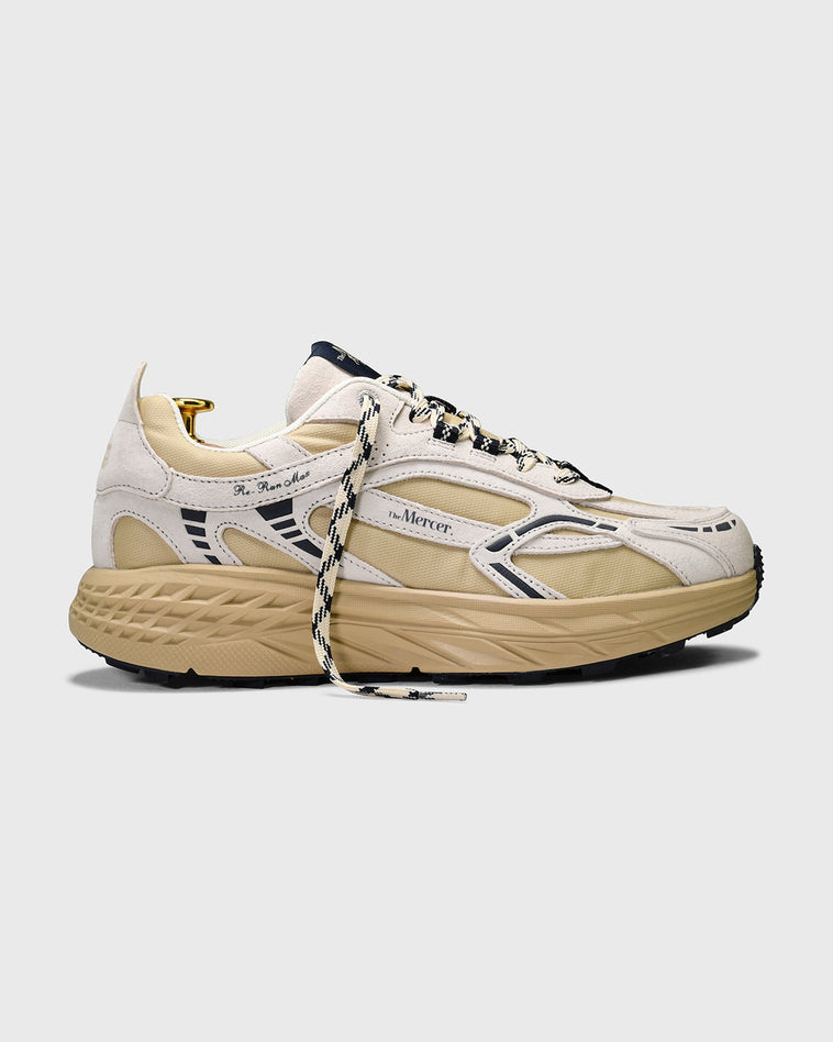 the mercer brand sneaker the re-run max nubuck sand with dark details