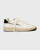 the mercer brand sneaker the re-tennis off white with dark brown details