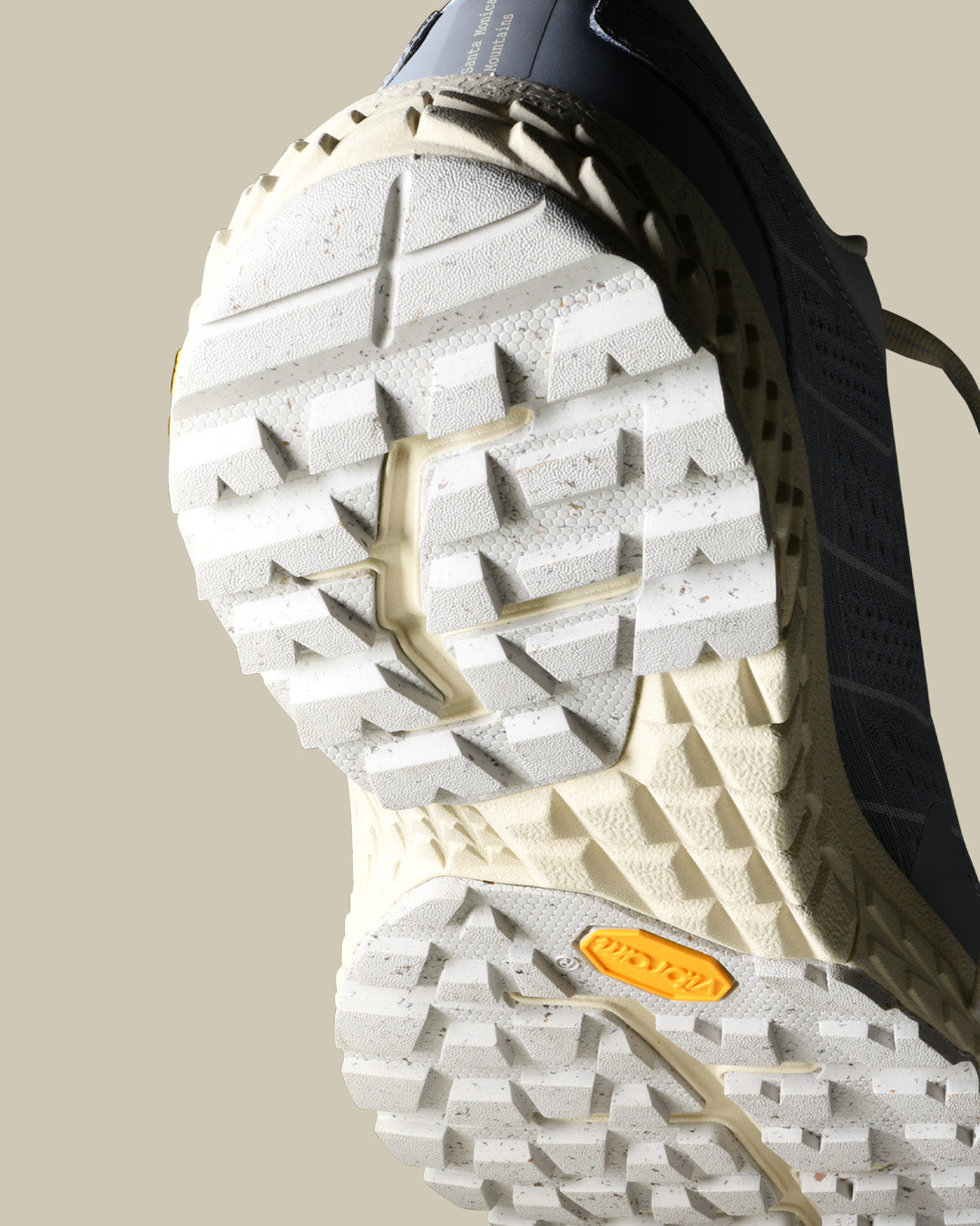 p22 running and hiking sneaker of the mercer brand with Vibram outsole ice grey blue color