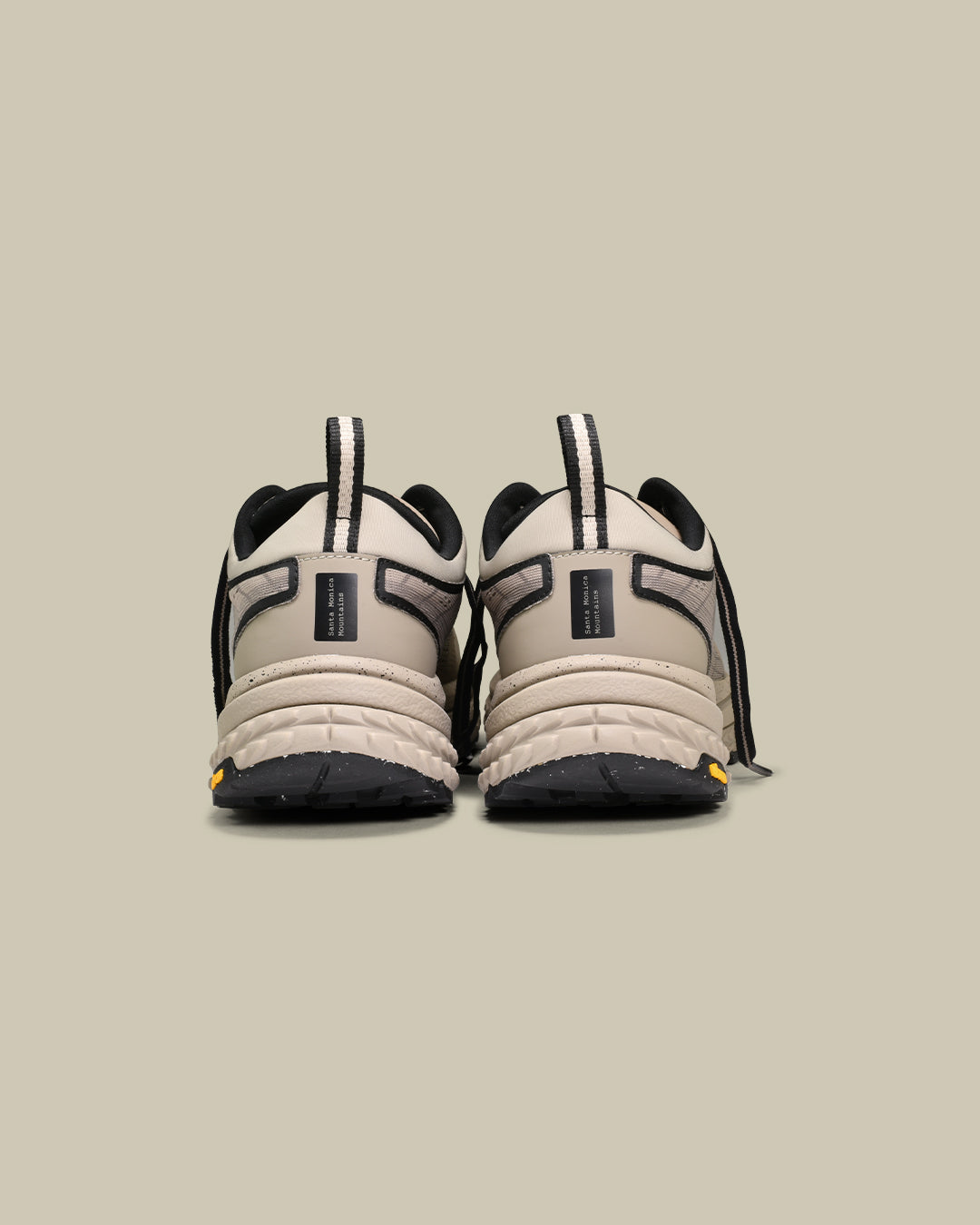 p22 running and hiking sneaker of the mercer brand with Vibram outsole brown color