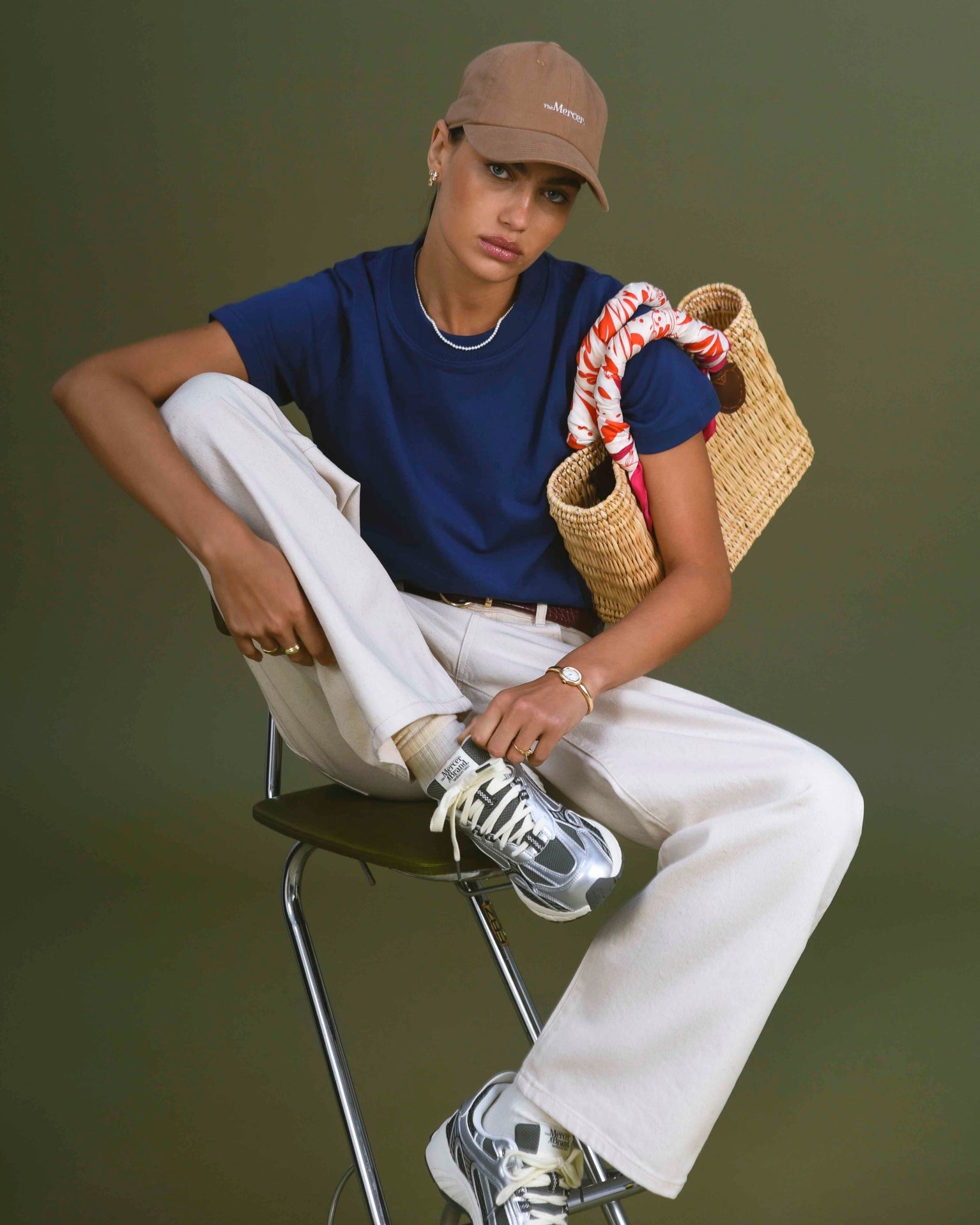 The Mercer Logo Tee Women | Blue