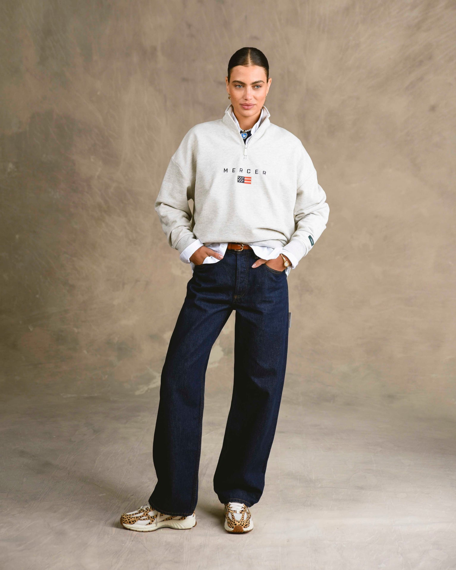 The Mercer Quarter Zip | Grey