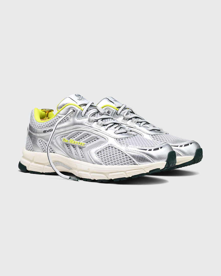 The Re-Run Evo product shot in silver with yellow detail