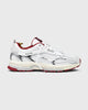 Sideview of the Re-Run White/Silver in White/Red.