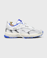 Sideview of The Re-Run White/Silver in White/Blue.