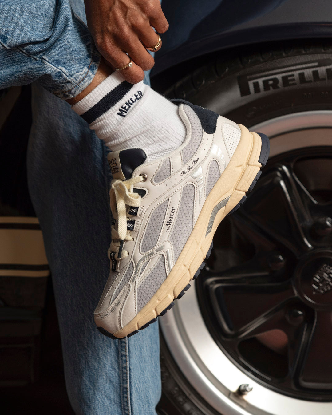 The Mercer Signature Socks | White