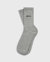 the mercer brand socks grey with navy logo 