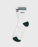 The Mercer Socks Stripe | White/Green