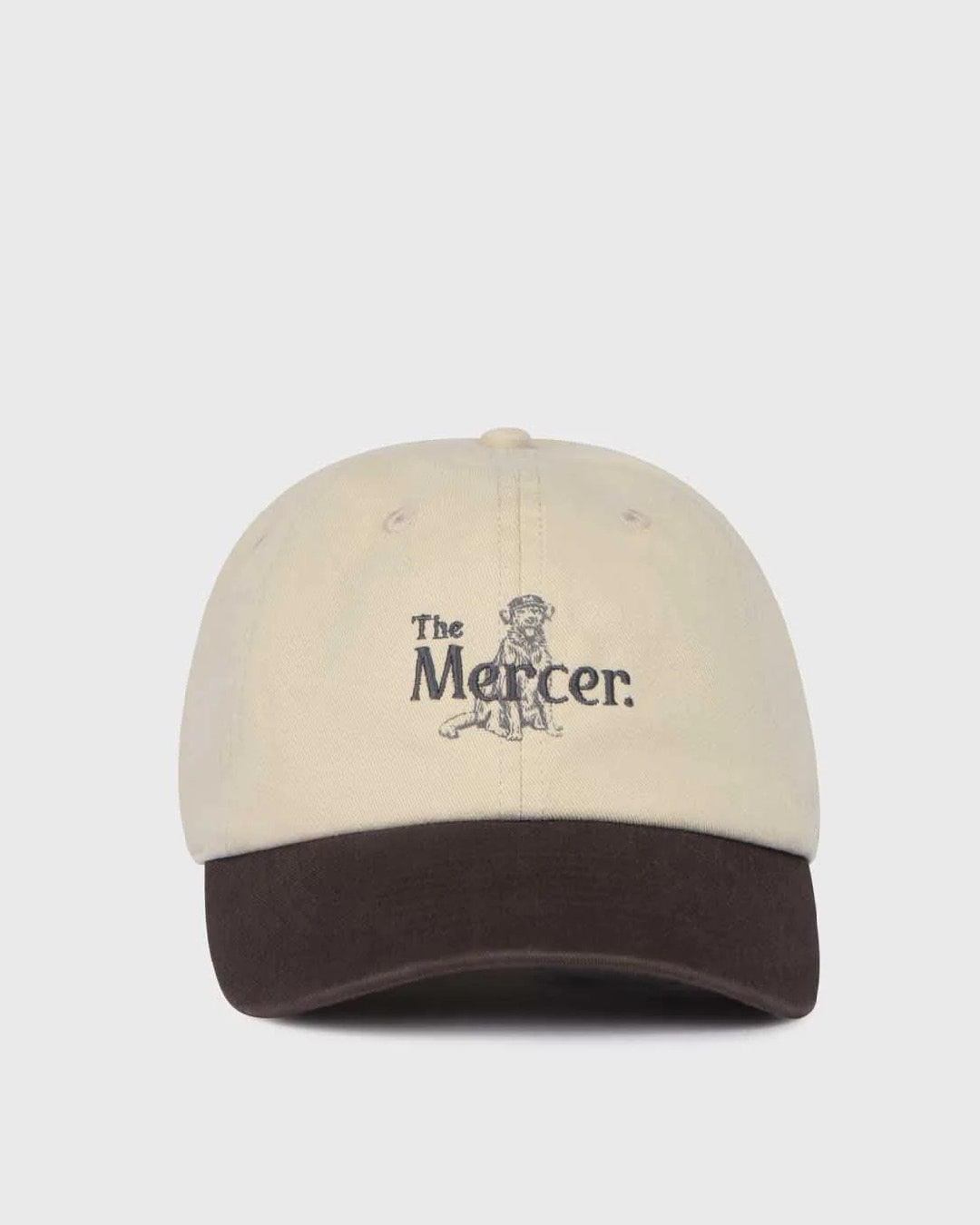 The Mercer Dog Cap | White/Brown