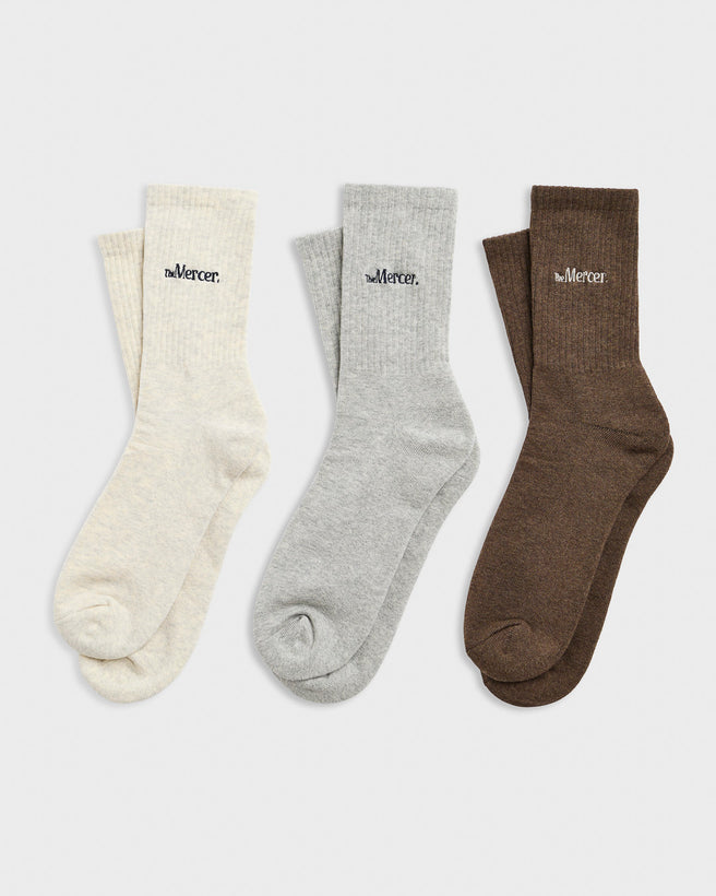 The Mercer Melange 3-Pack Socks | Multicolor