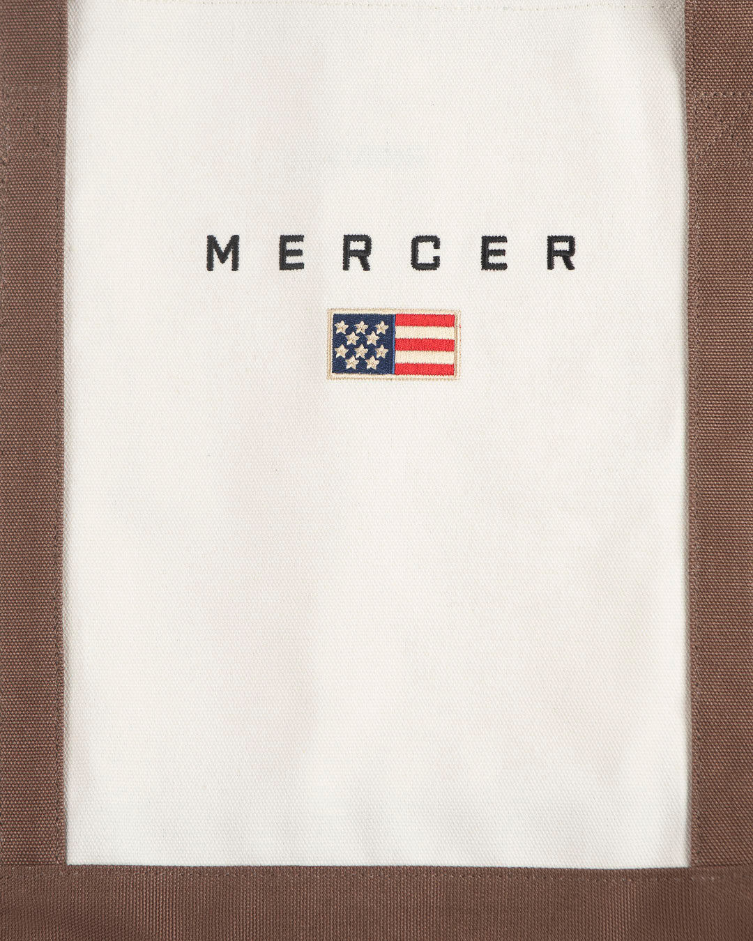 The Mercer Canvas Bag | White/Brown
