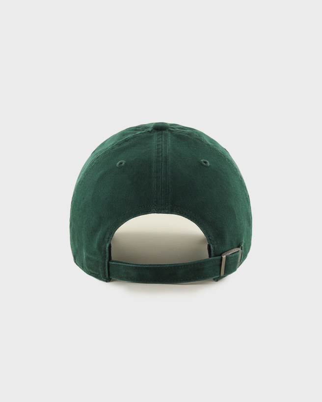 Dark green 100% cotton The 47 Base Runner Clean Up Cap with a white embroidered New York Yankees logo on the front.