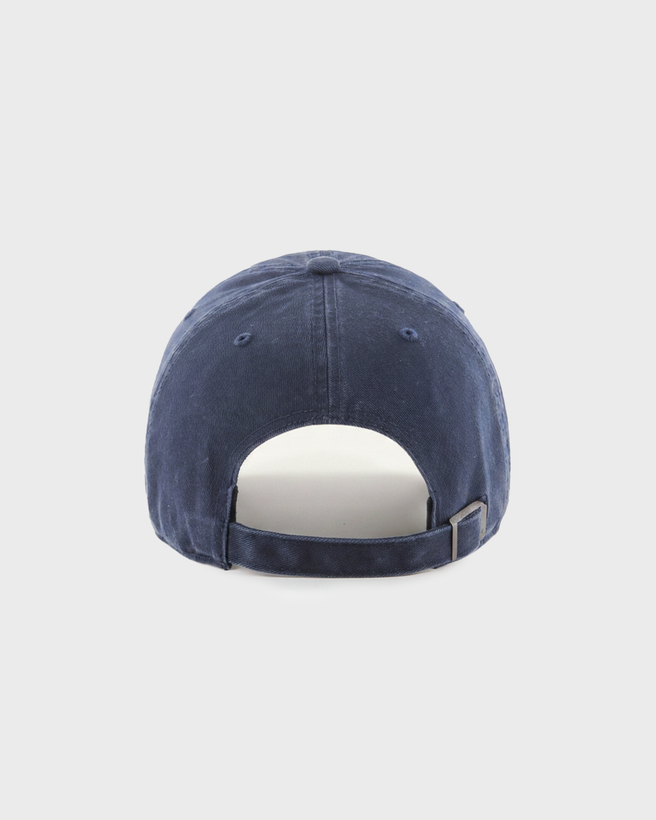Navy blue relaxed fit 47 Base Runner Clean Up Cap with a white embroidered LA Dodgers logo on the front.