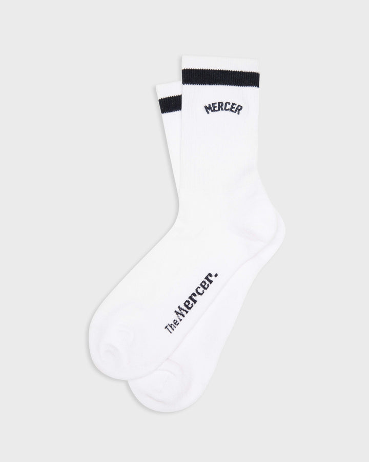 The Mercer Signature Socks | White