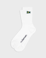 The Mercer Flag Socks | White