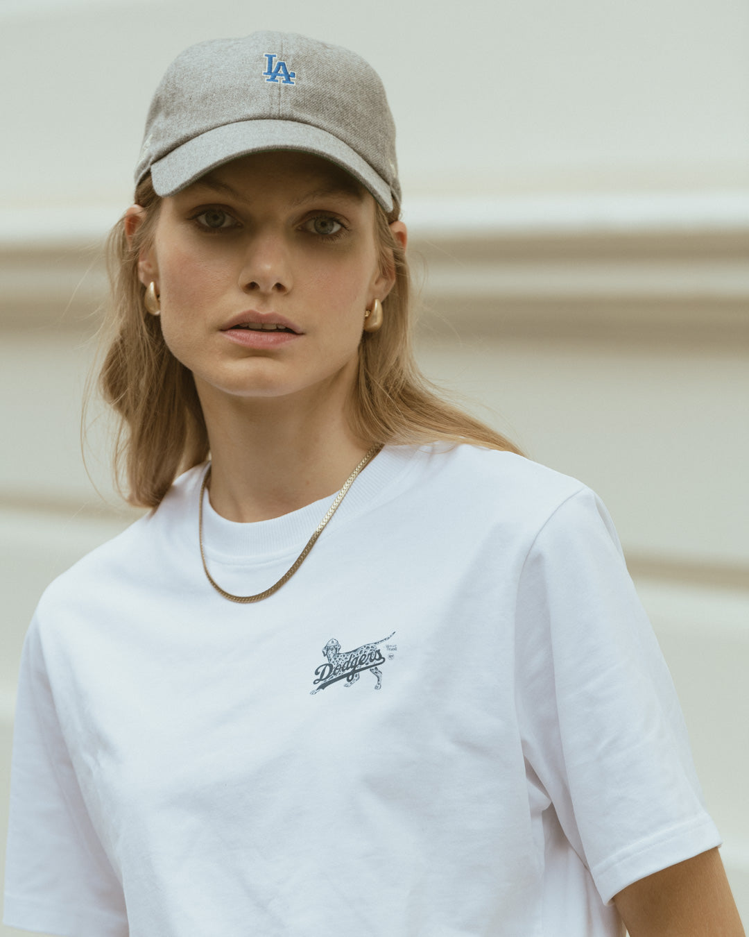 The Mercer Cashmere LA Dodgers cap | Grey