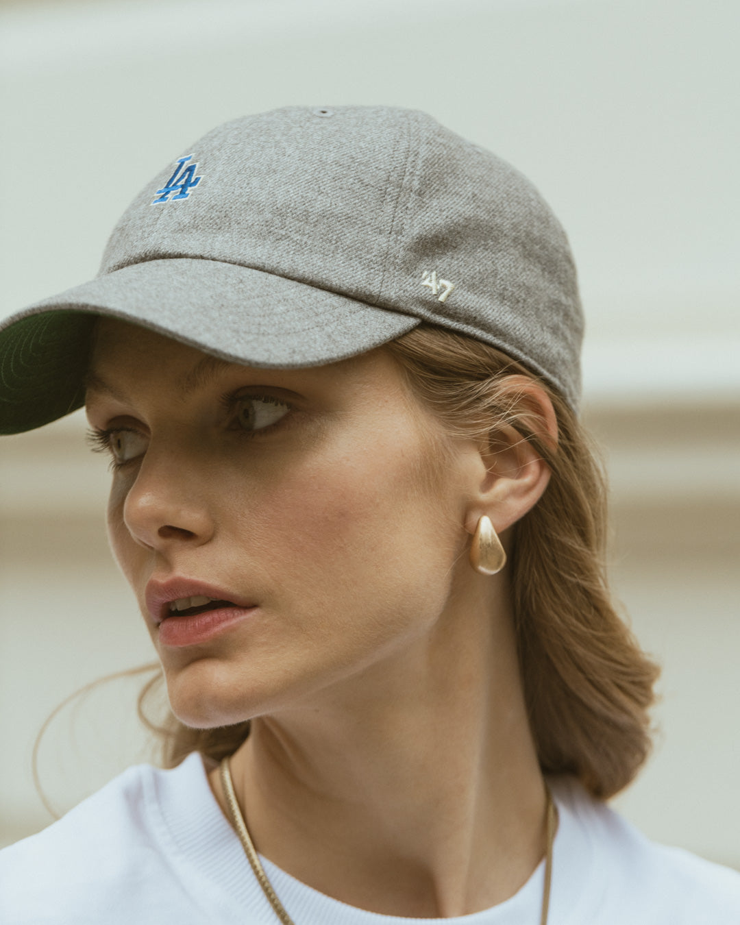 The Mercer Cashmere LA Dodgers cap | Grey