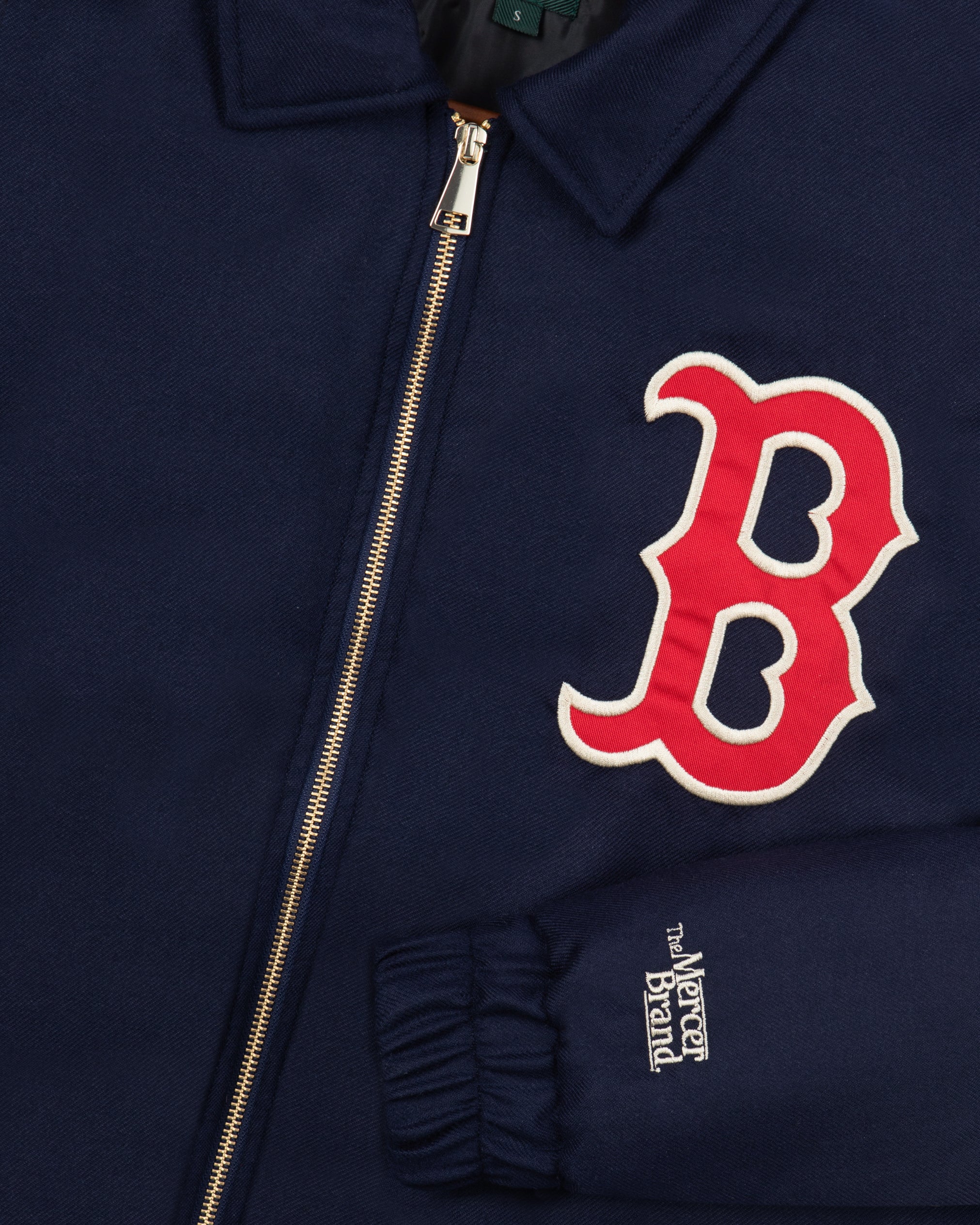 Veste de survêtement zippée Boston Red Sox Starter blanche et rouge à col raglan pour femme Veste de survêtement zippée Boston Red Sox Starter blanche et rouge à col raglan pour femme