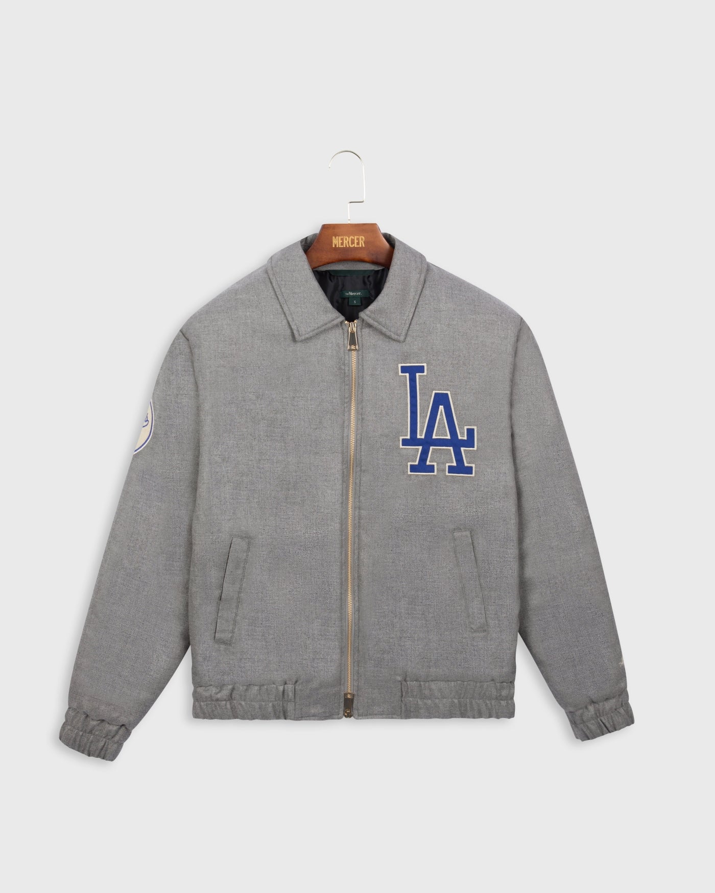 The Mercer Cashmere LA Dodgers Varsity | Grey