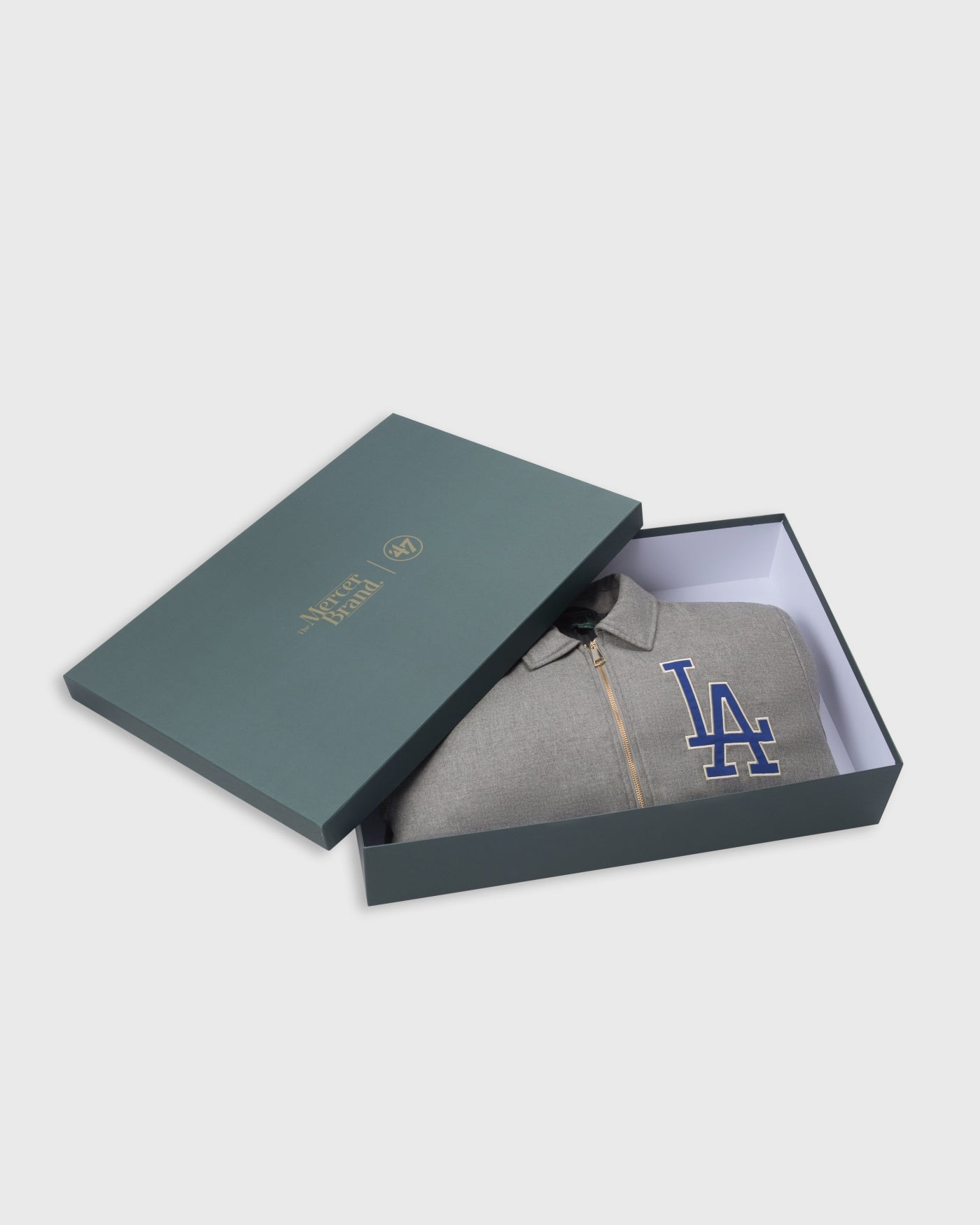 The Mercer Cashmere LA Dodgers Varsity | Grey