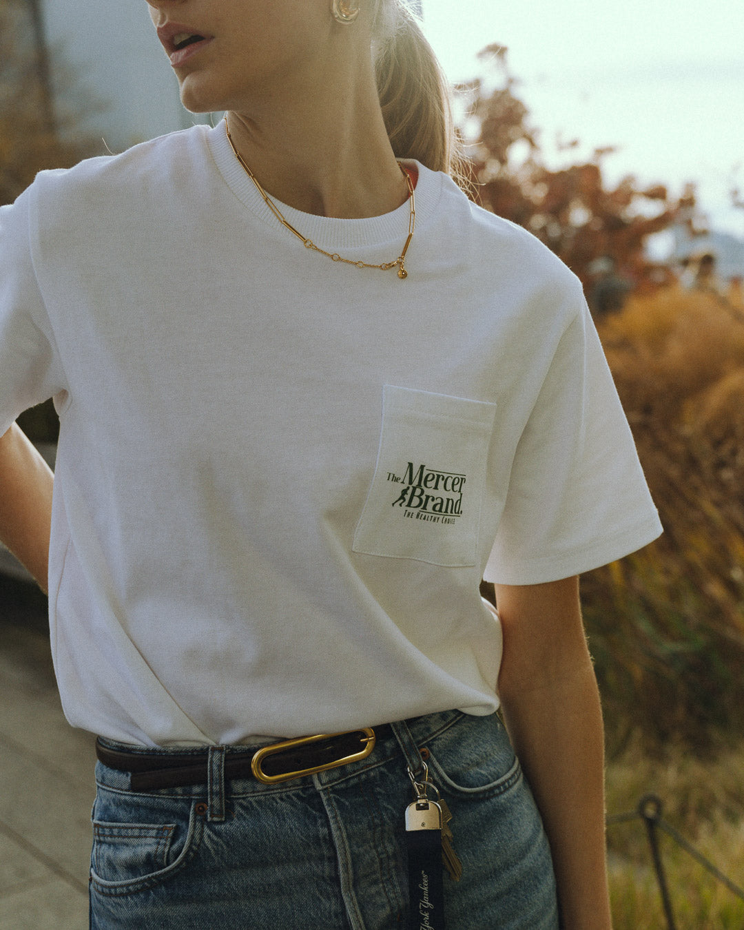 The Mercer Brand Logo Tee weiß