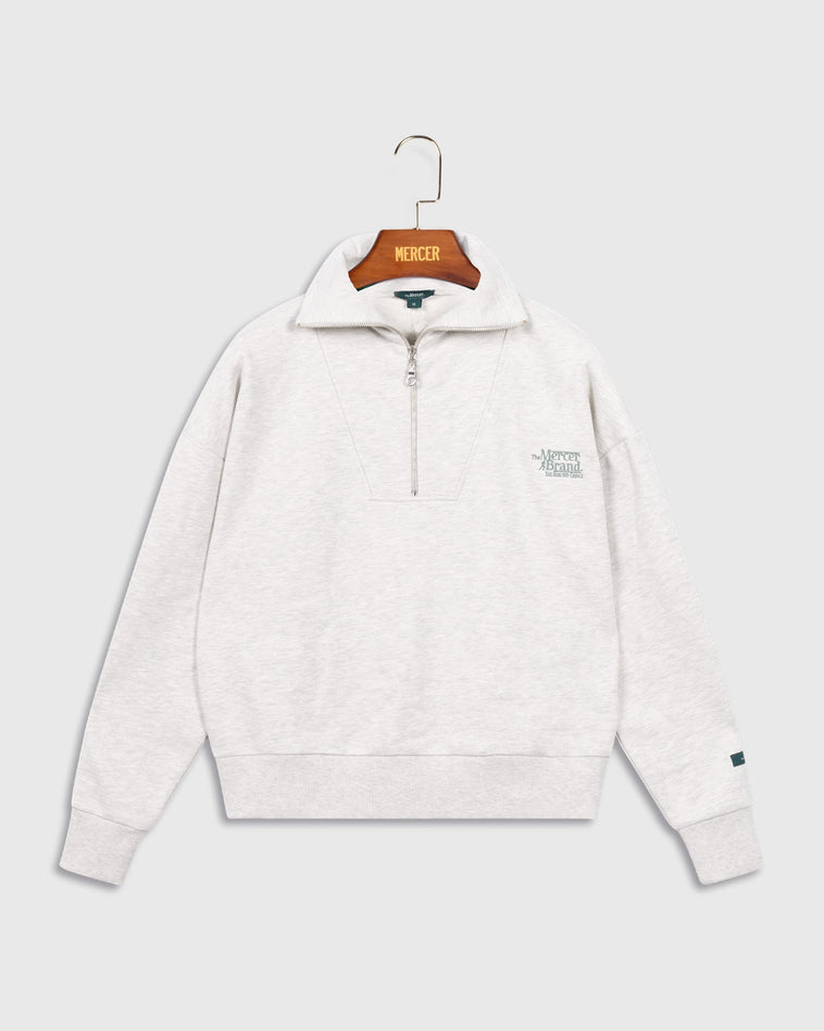 quarter zip grey the mercer brand