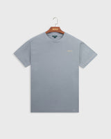 the mercer brand heavy tee shirt blue with small logo 