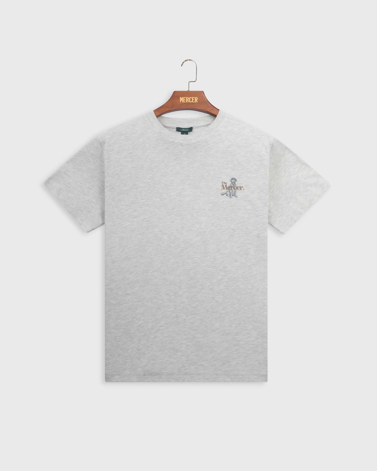 the mercer brand heavy tee with dog shirt for men and women 
