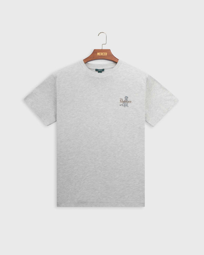 the mercer brand heavy tee with dog shirt for men and women 