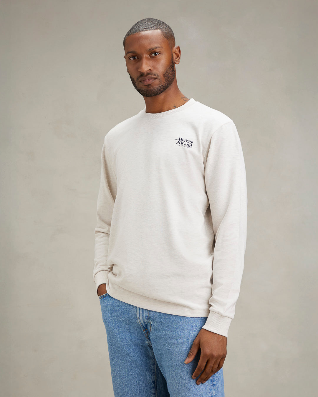 the mercer brand grey long sleeve 