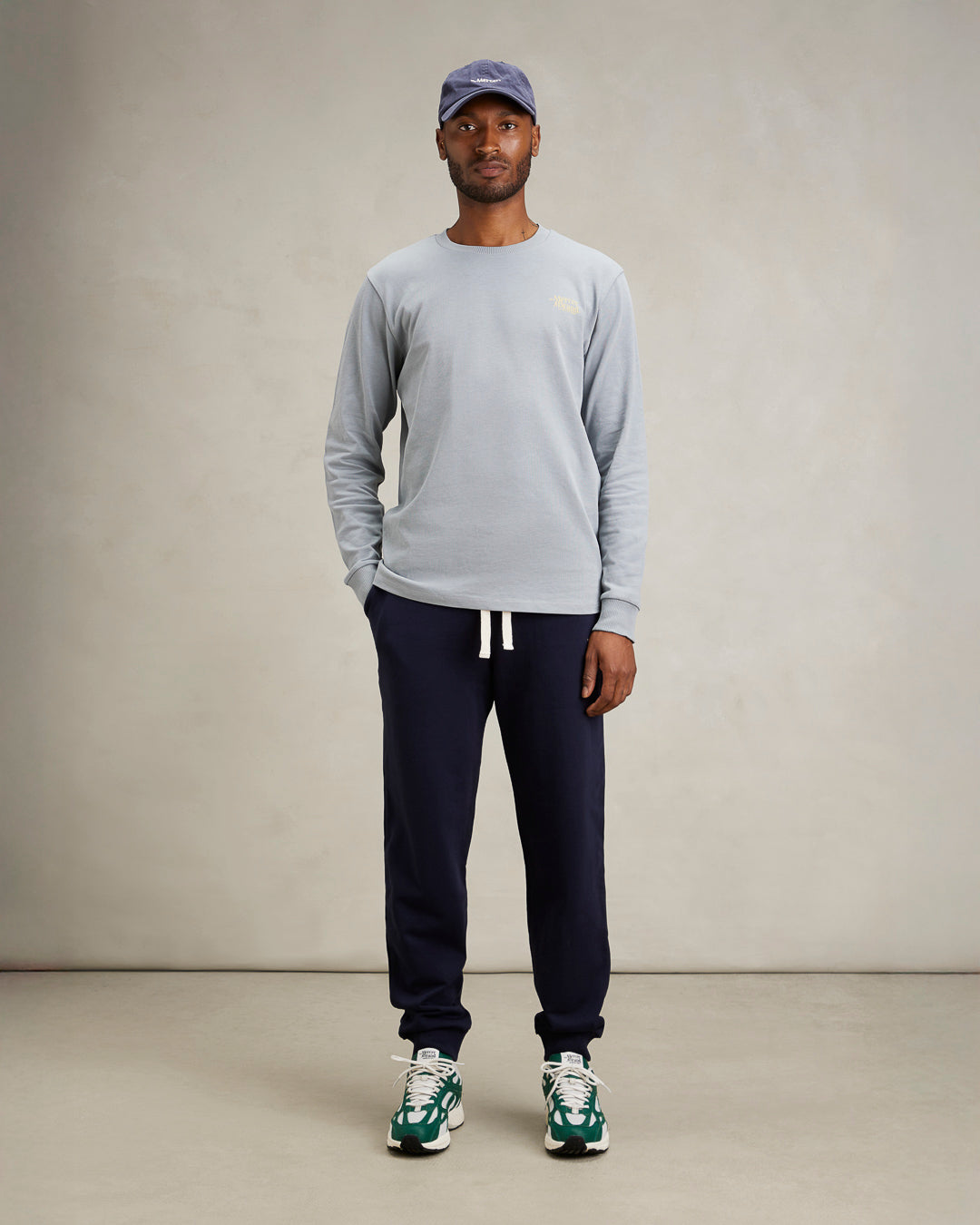 the mercer brand long sleeve blue with back print