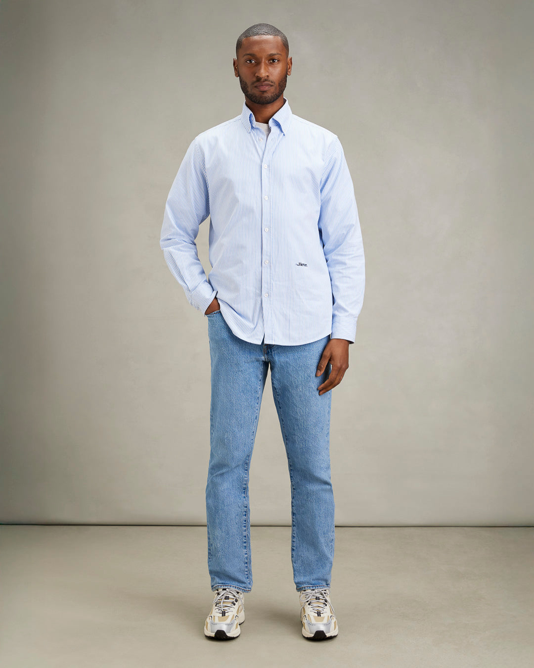 The Oxford | White/Blue